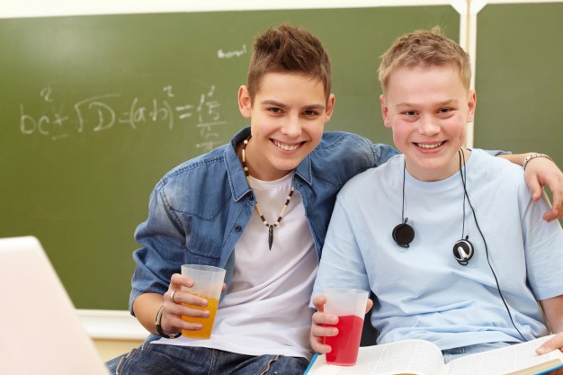 students drinking soda in class 1098 2435